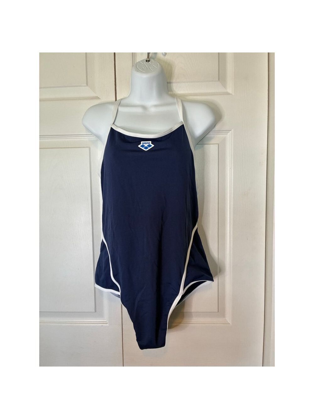 Women's Arena Navy & White One Piece Swimsuit Size 18